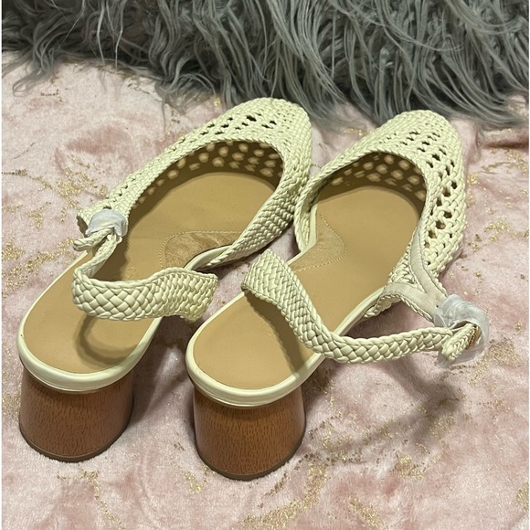 Sling back crochet block heel sandals - Picture 3 of 3